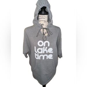 Alternative gray “On Lake Time' Hoodie”